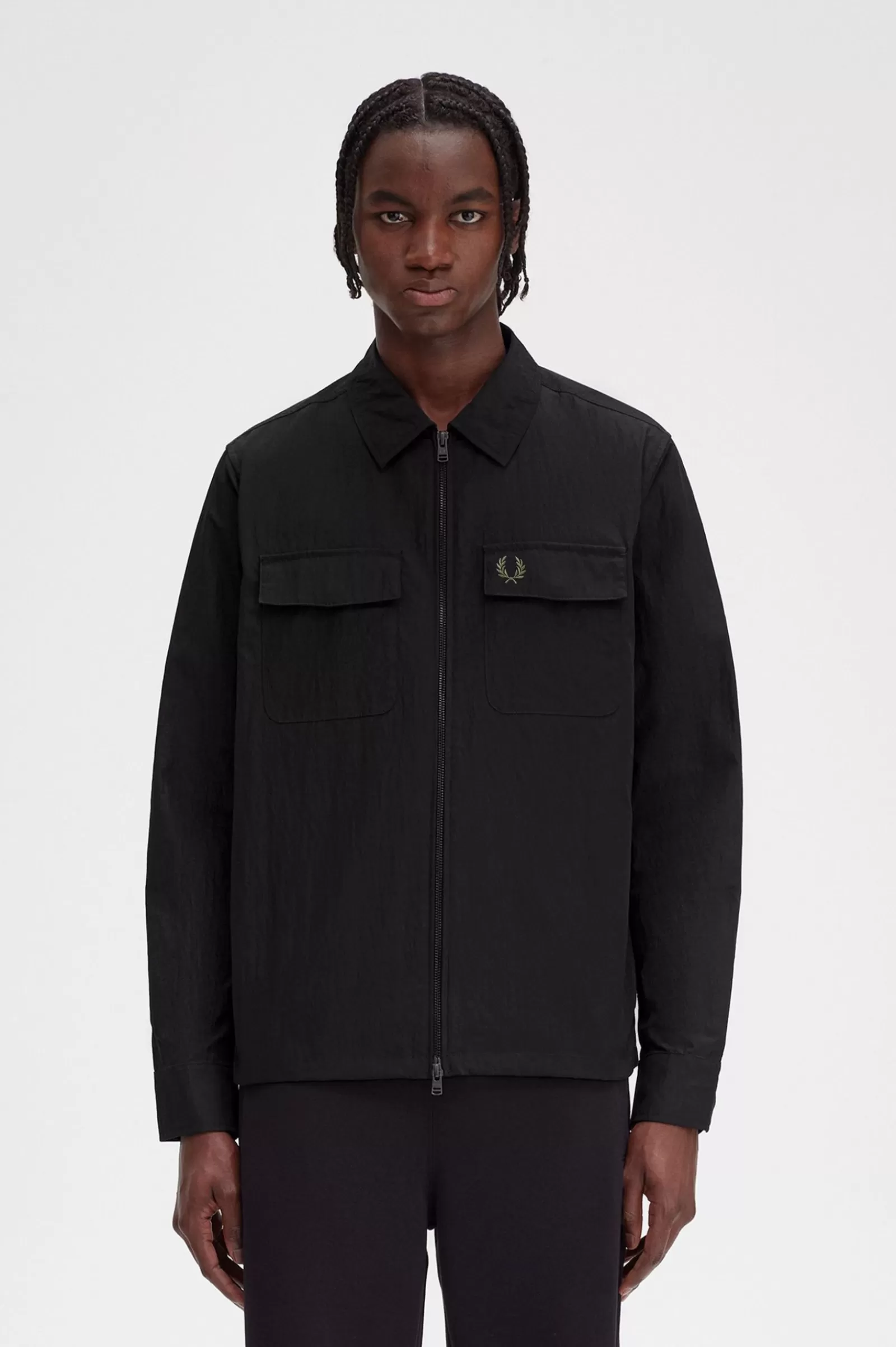 MULHER Fred Perry Sobrecamisa Com Fecho De Correr Integral Texturada