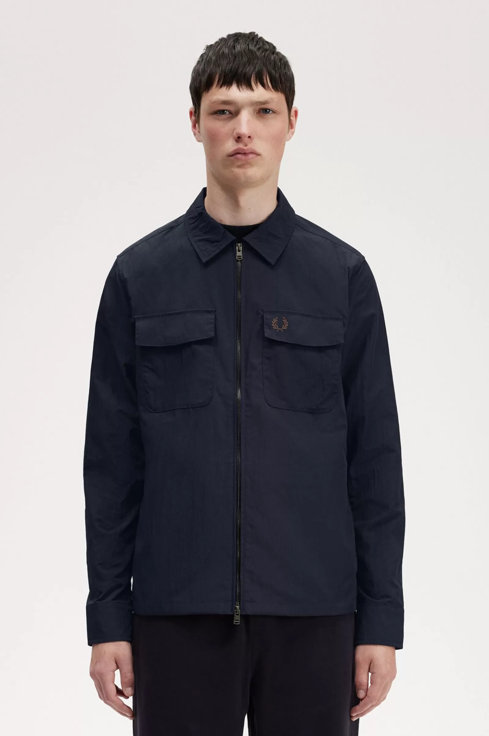 MULHER Fred Perry Sobrecamisa Com Fecho De Correr Integral Texturada