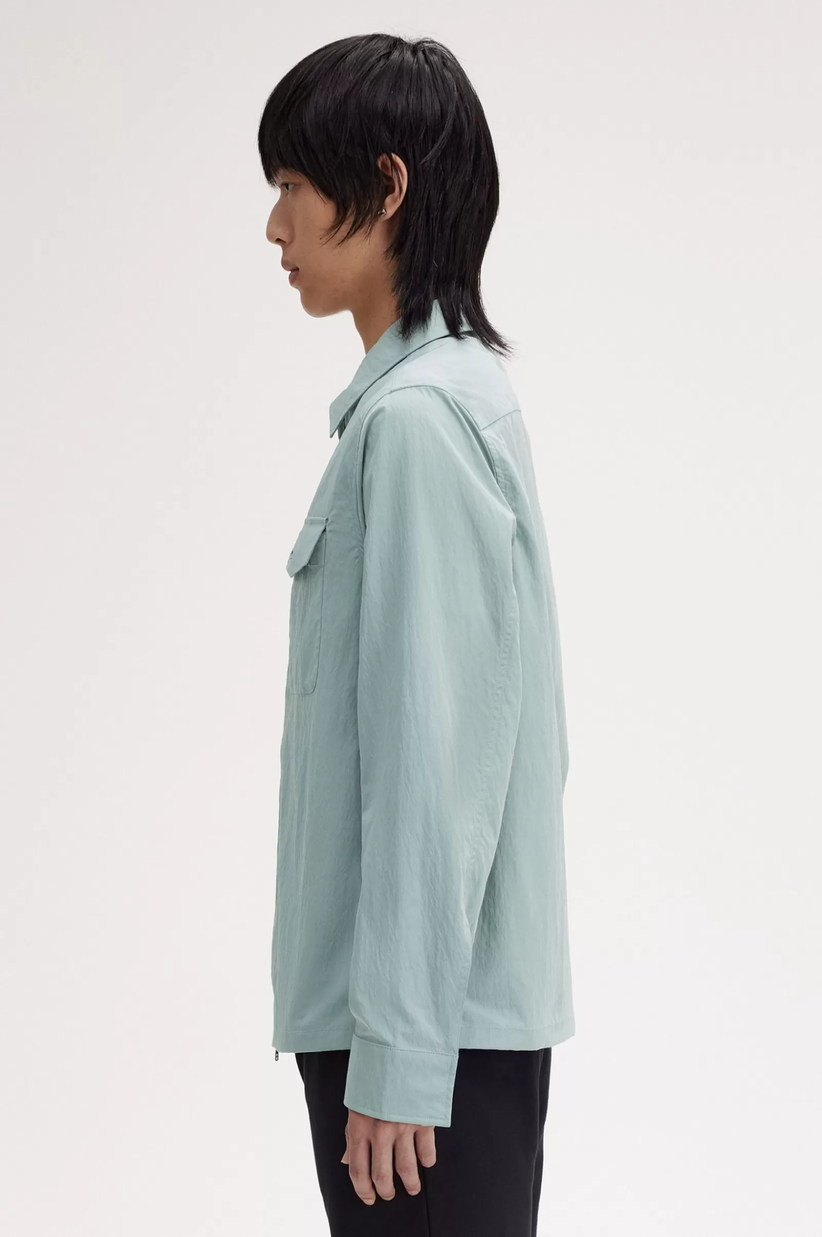 MULHER Fred Perry Sobrecamisa Com Fecho De Correr Integral Texturada