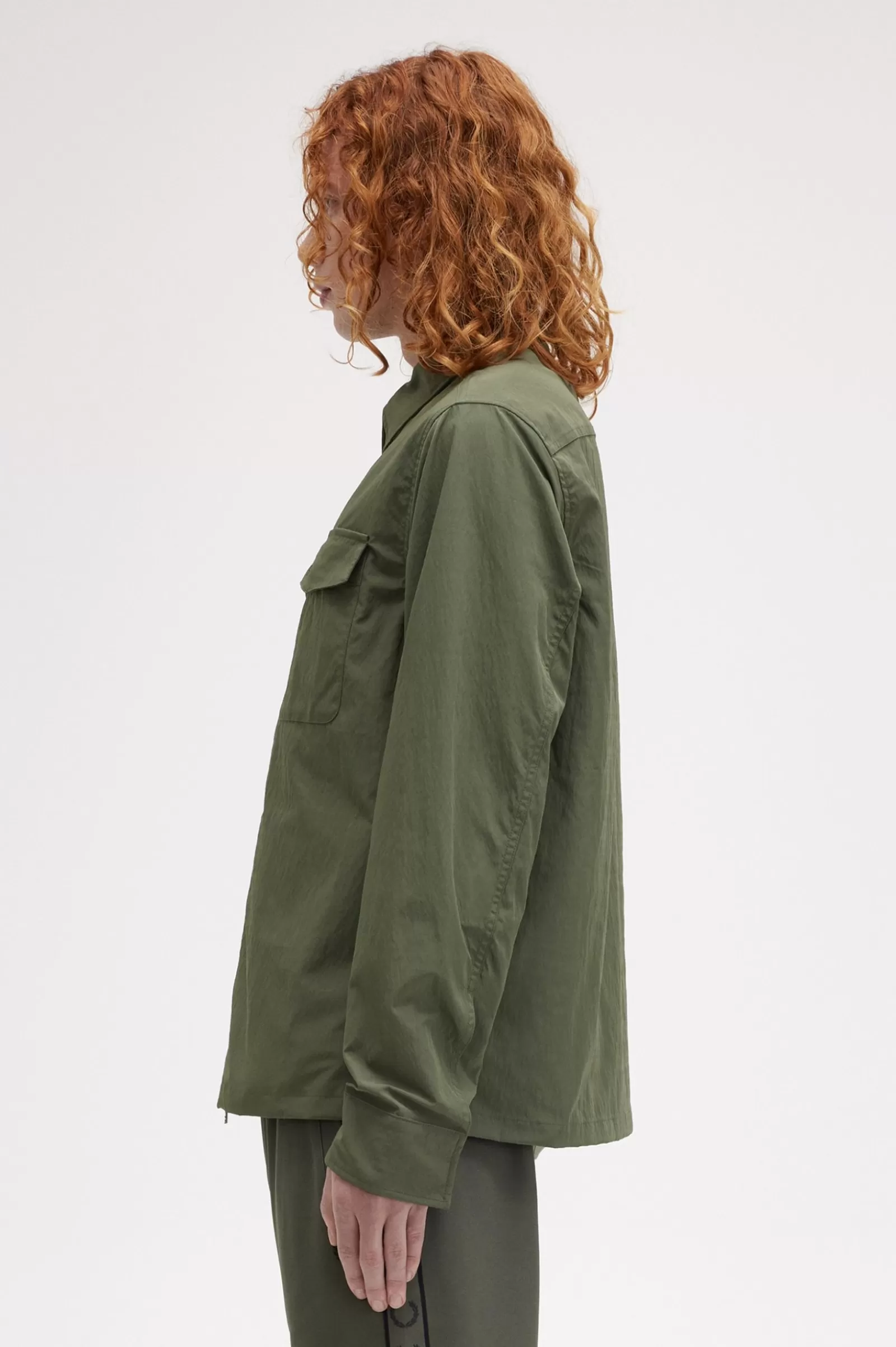 MULHER Fred Perry Sobrecamisa Com Fecho De Correr Integral Texturada