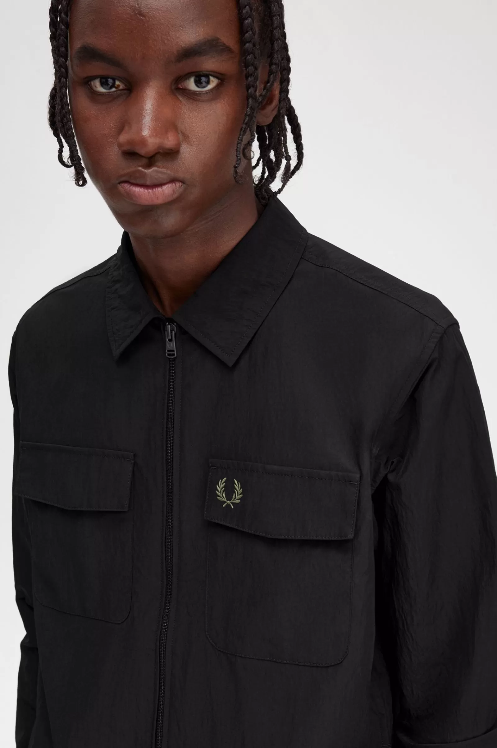 MULHER Fred Perry Sobrecamisa Com Fecho De Correr Integral Texturada