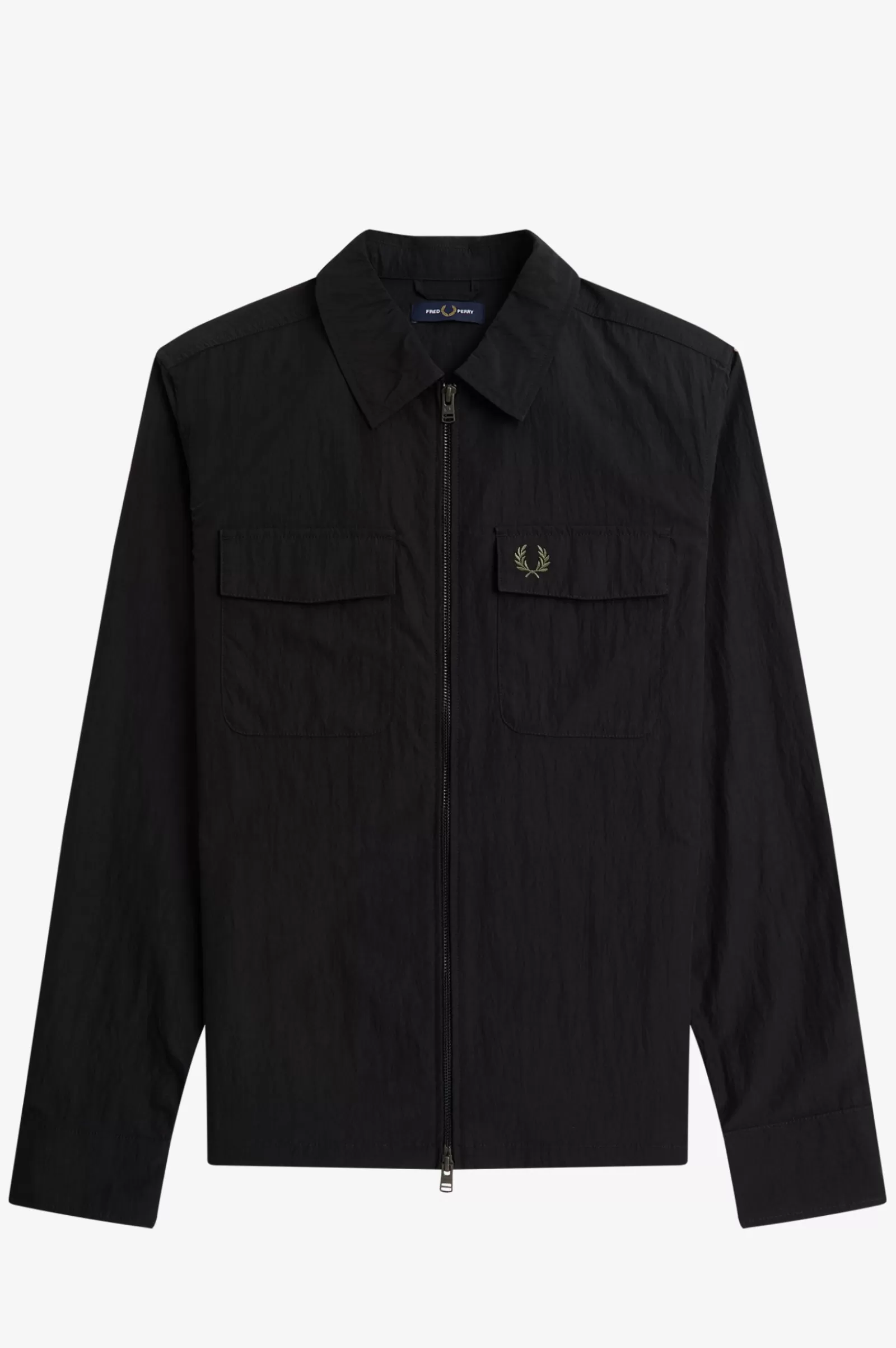 MULHER Fred Perry Sobrecamisa Com Fecho De Correr Integral Texturada