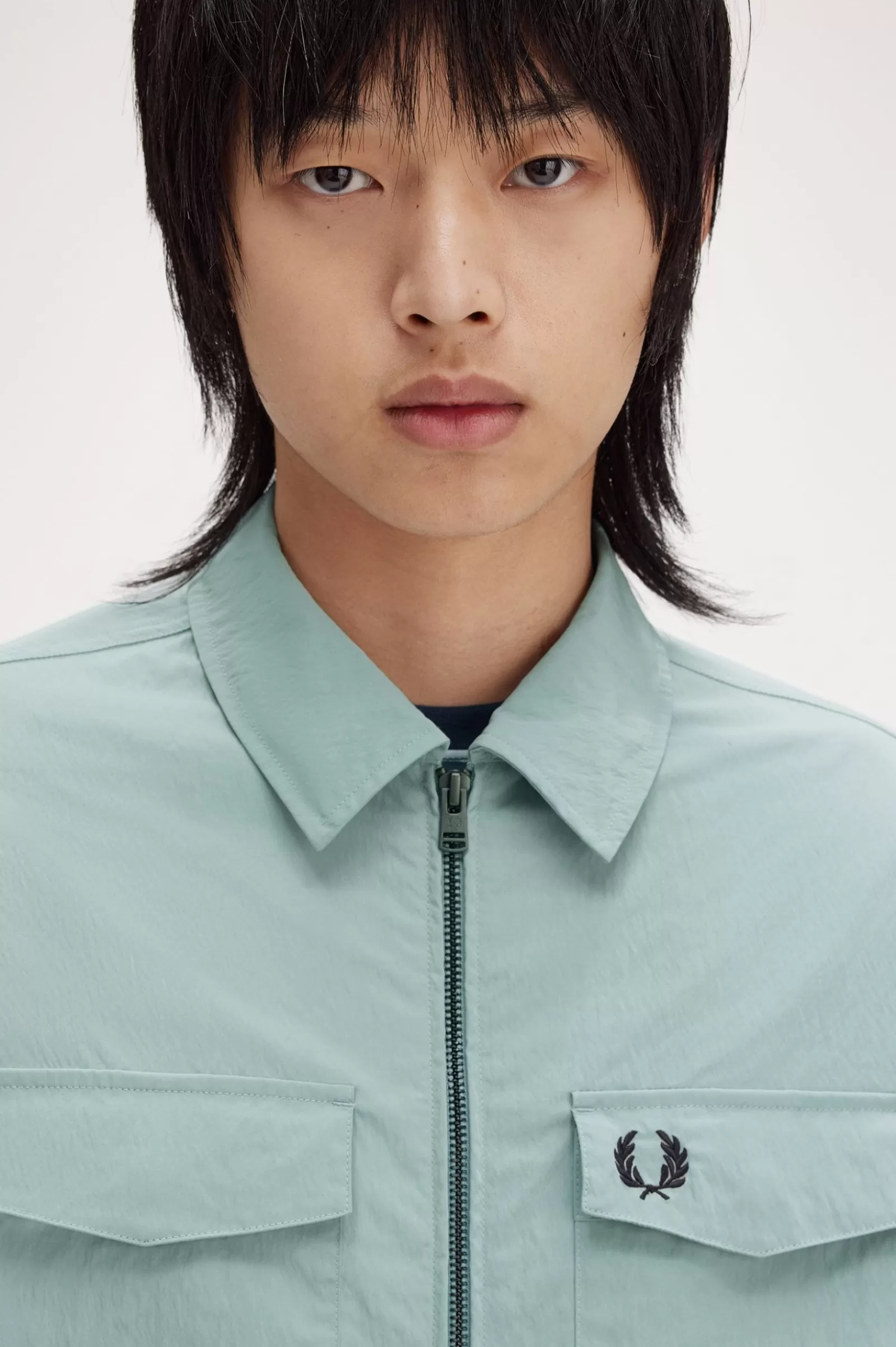 MULHER Fred Perry Sobrecamisa Com Fecho De Correr Integral Texturada