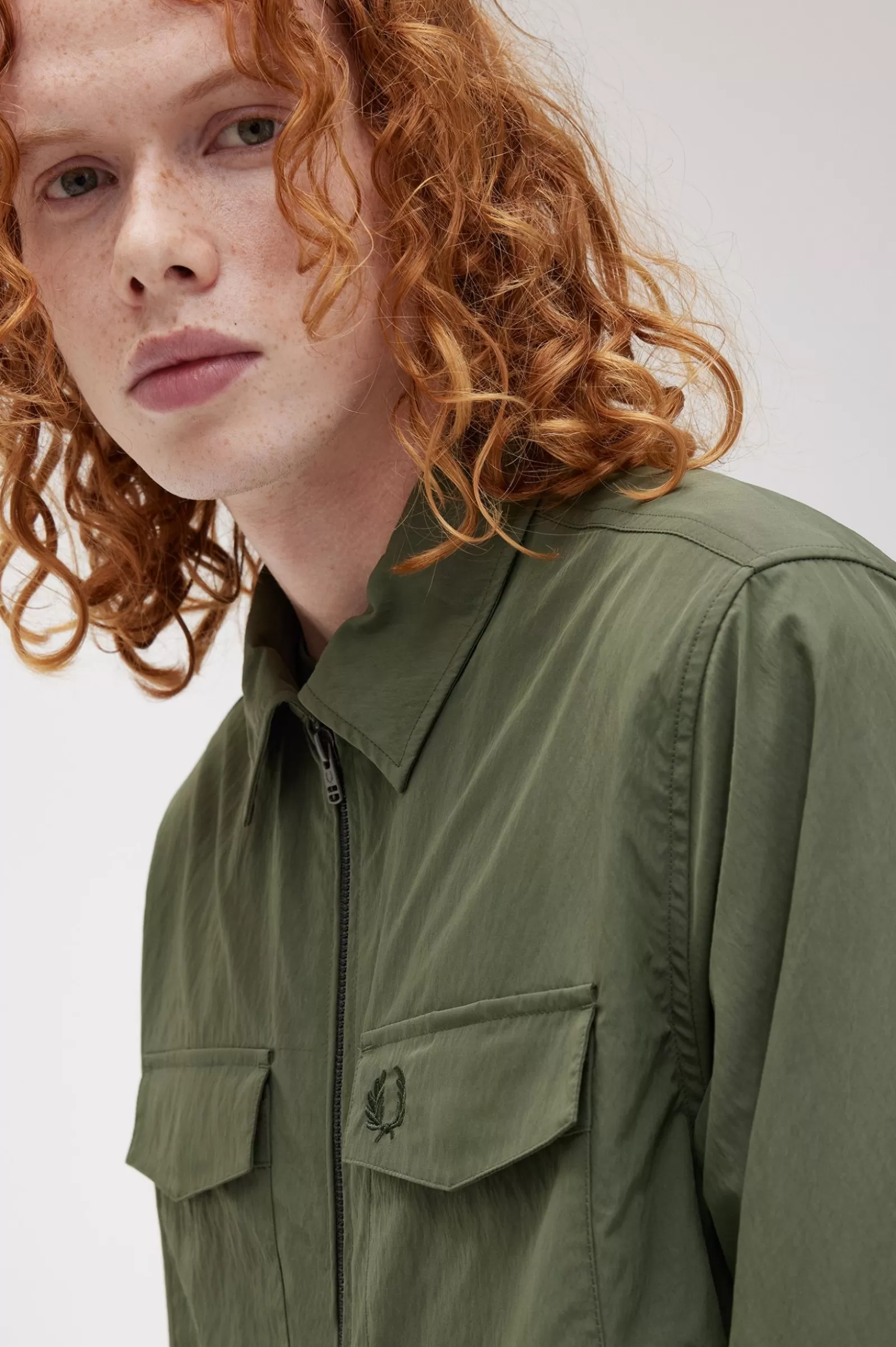 MULHER Fred Perry Sobrecamisa Com Fecho De Correr Integral Texturada