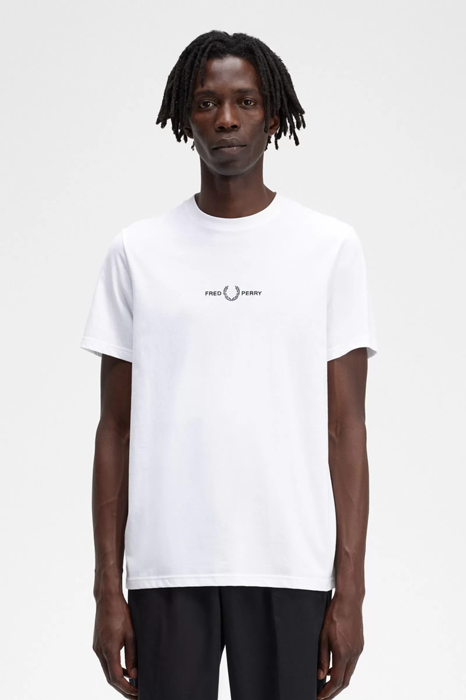 MULHER Fred Perry T-Shirt Bordada