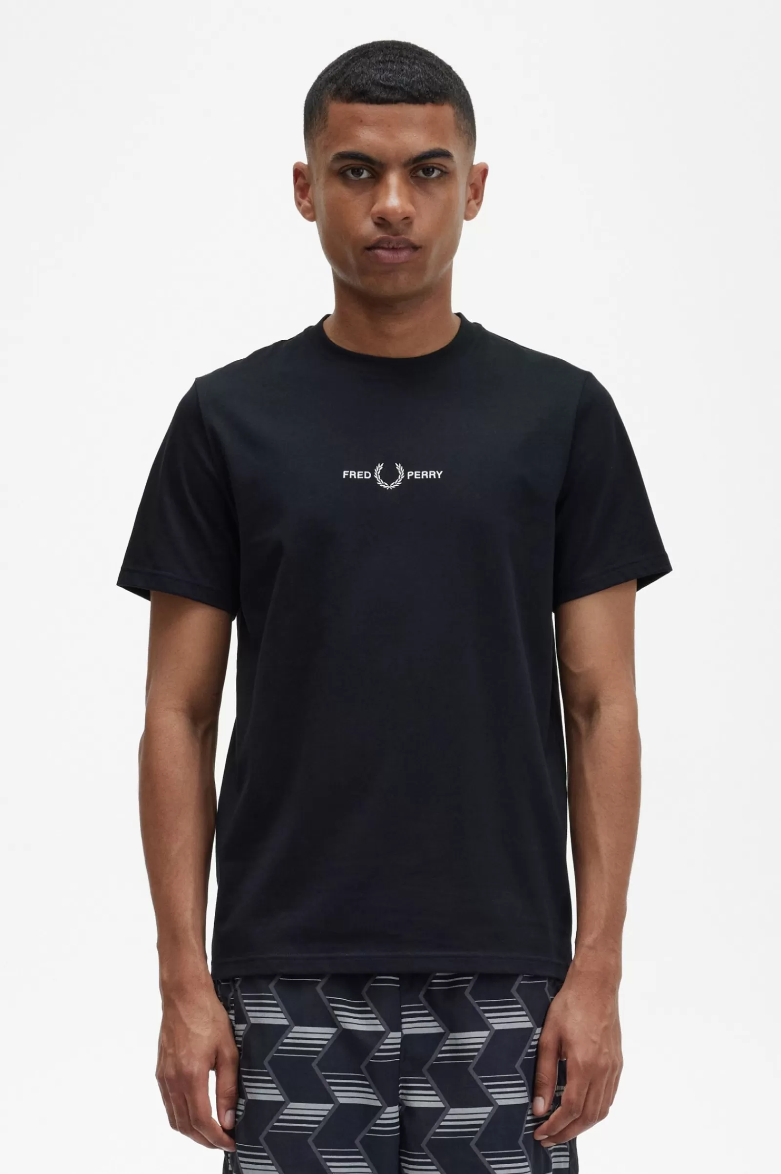 MULHER Fred Perry T-Shirt Bordada