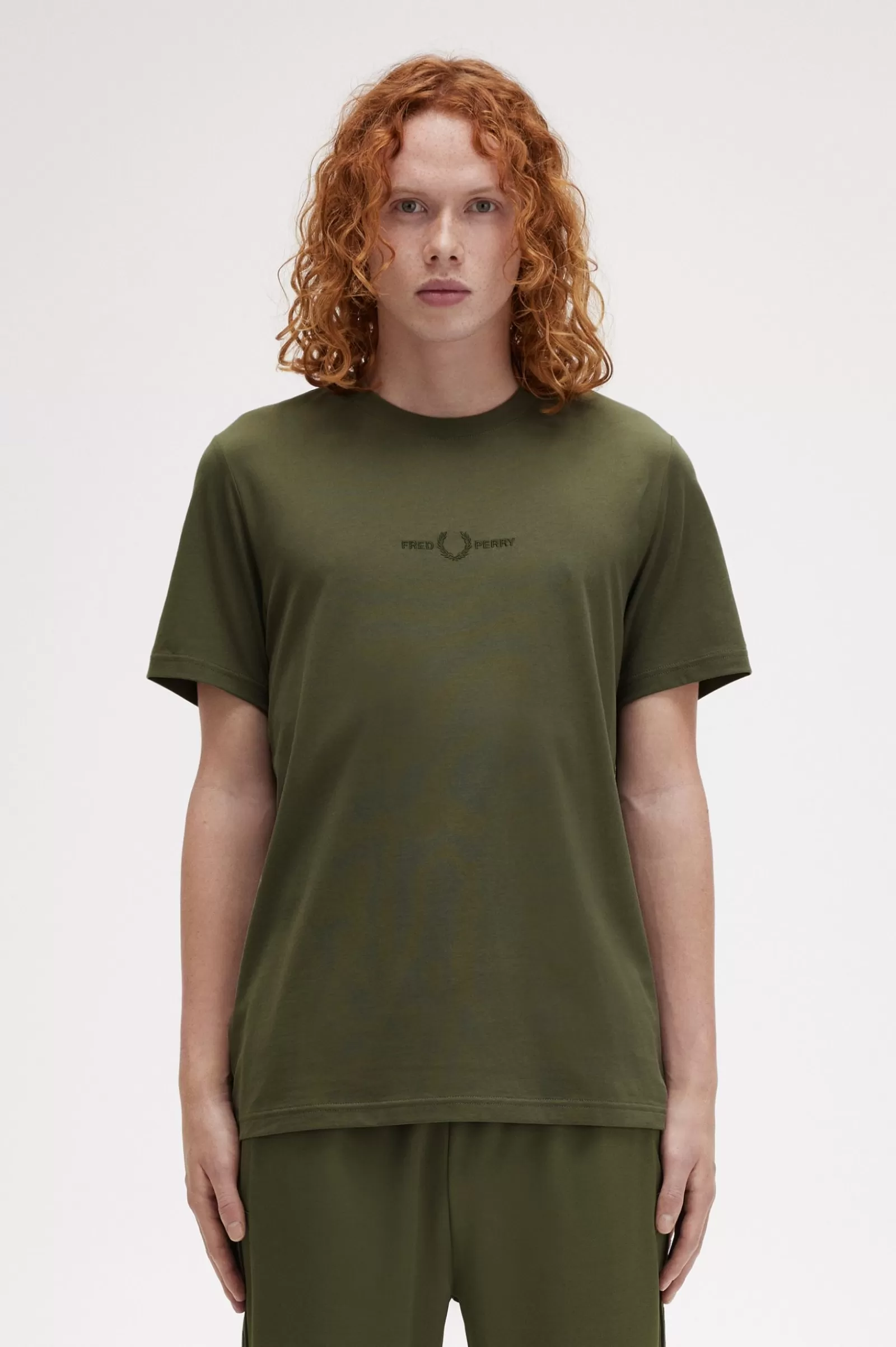 MULHER Fred Perry T-shirt Bordada