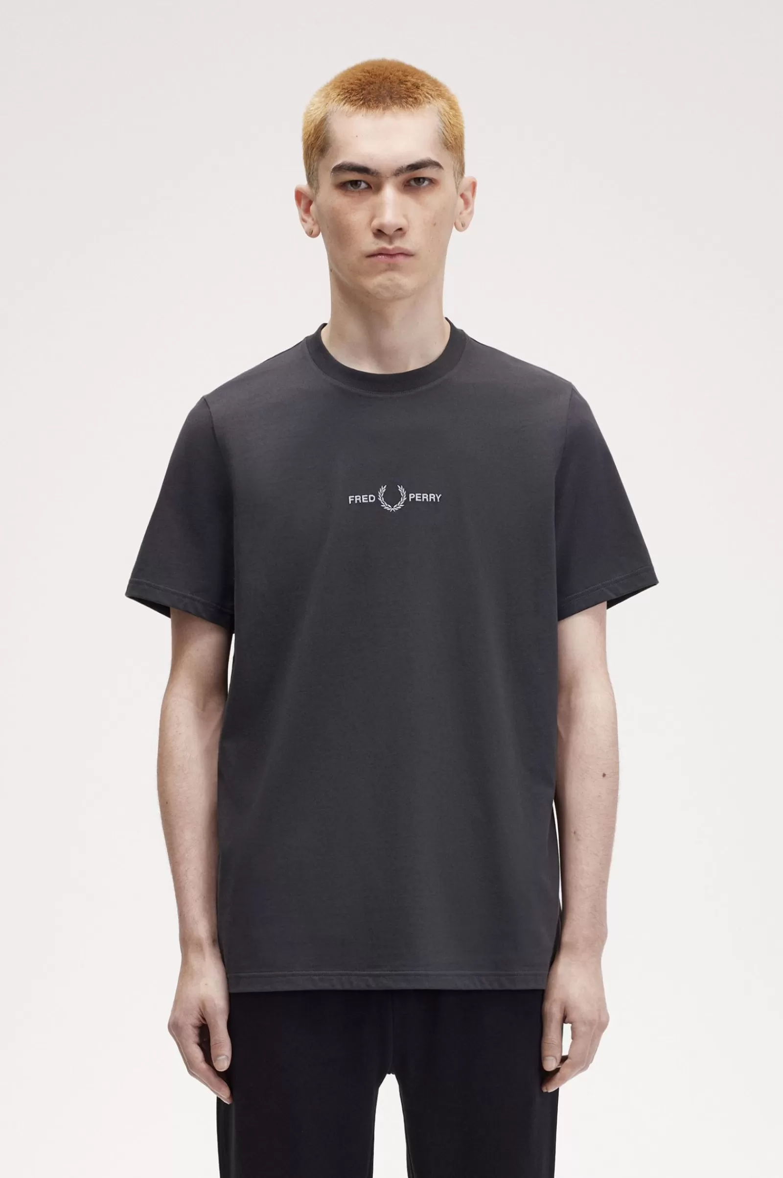 MULHER Fred Perry T-shirt Bordada