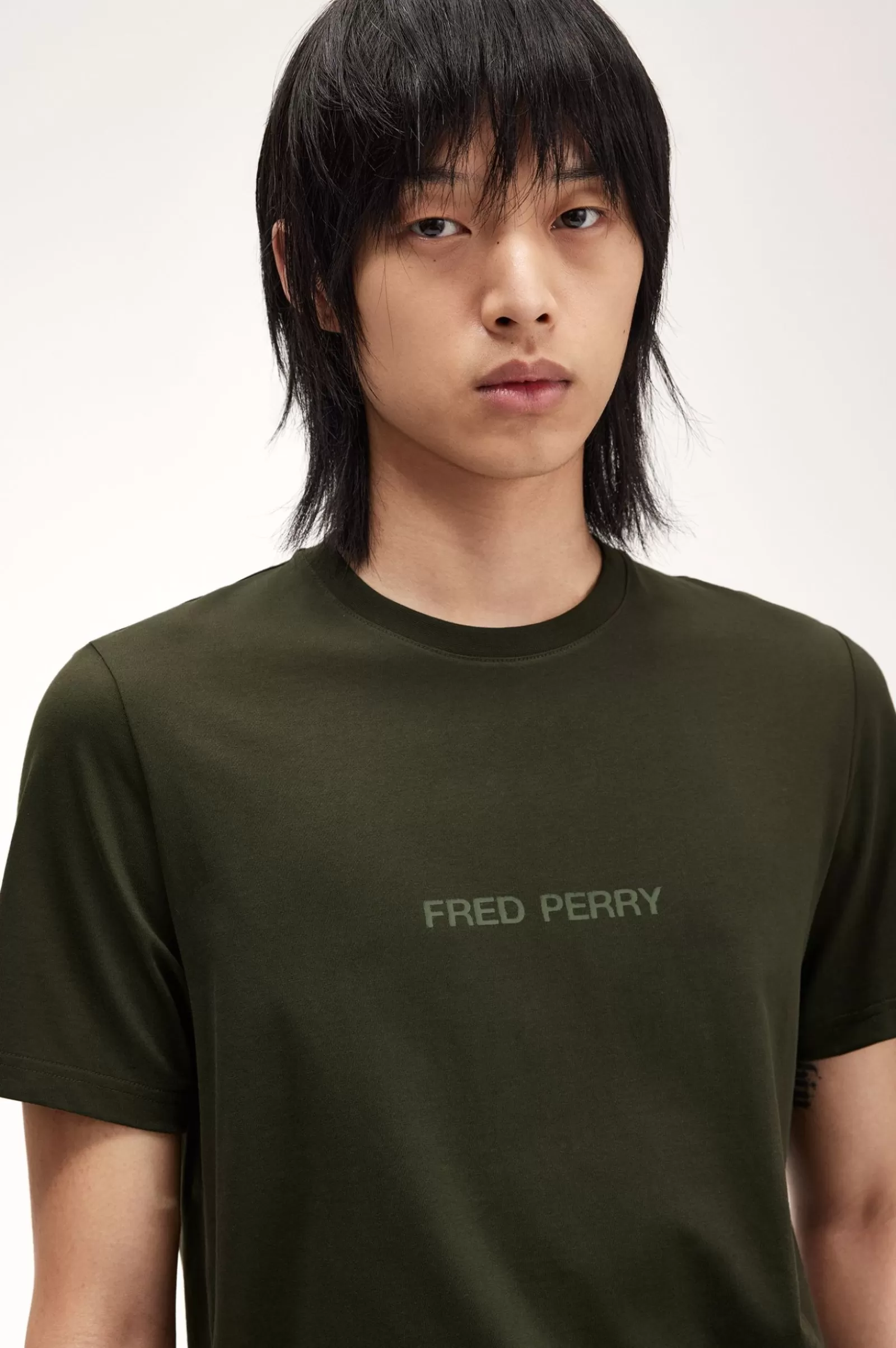 MULHER Fred Perry T-shirt Com Símbolo Duplo Da Marca
