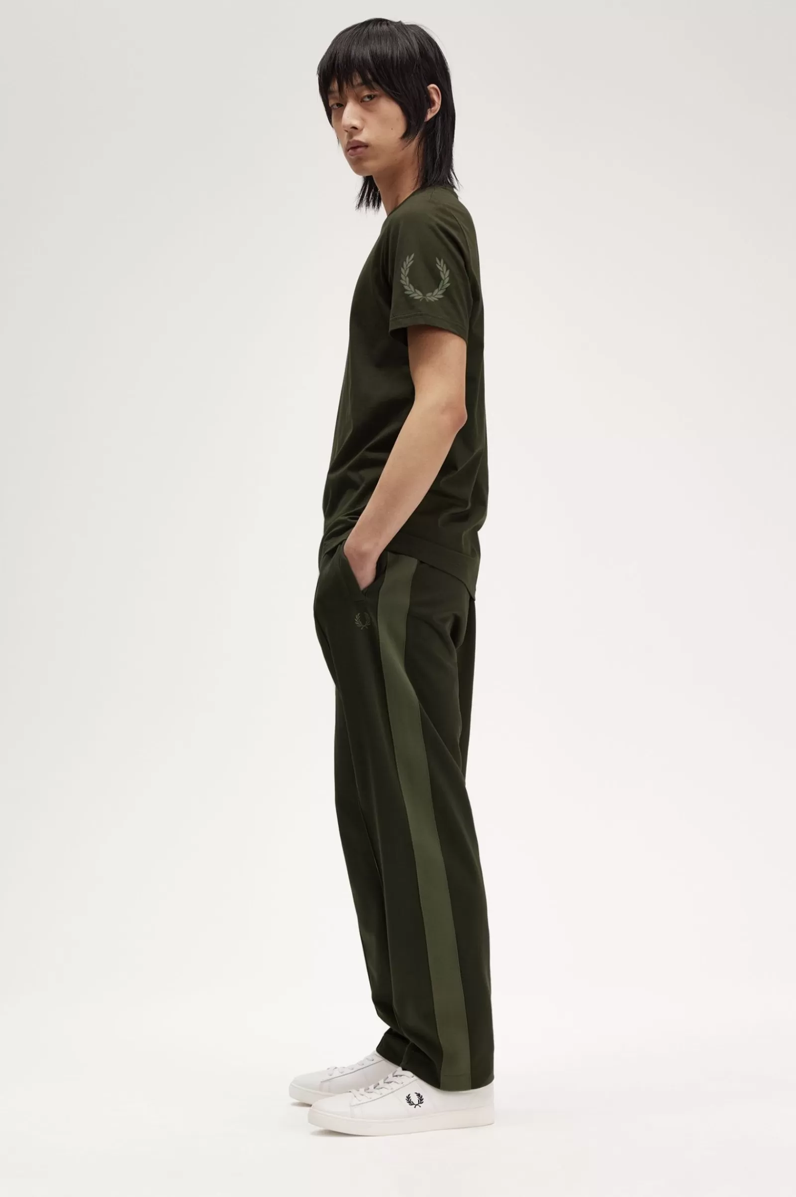 MULHER Fred Perry T-shirt Com Símbolo Duplo Da Marca