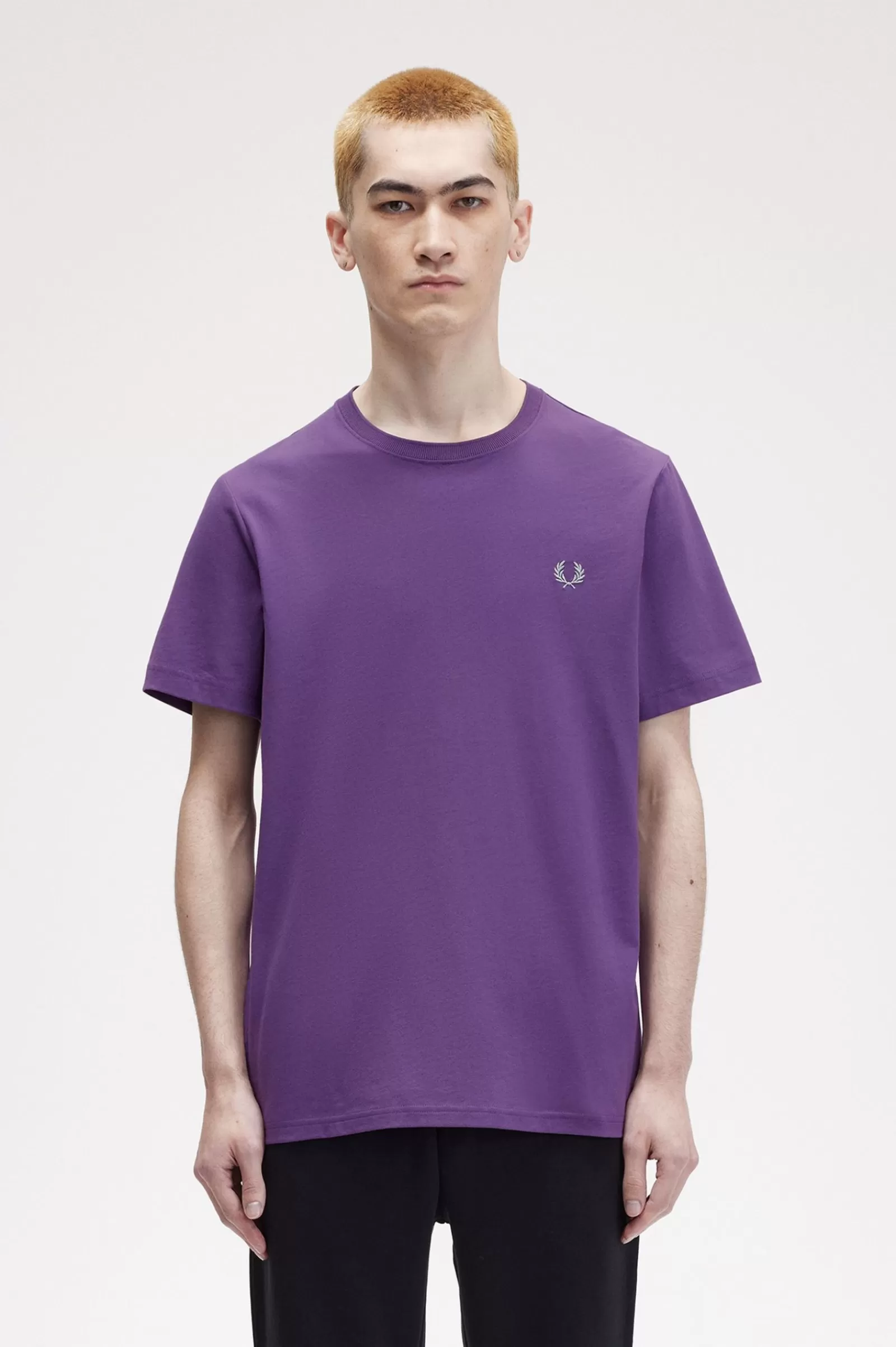 MULHER Fred Perry T-shirt De Gola Redonda