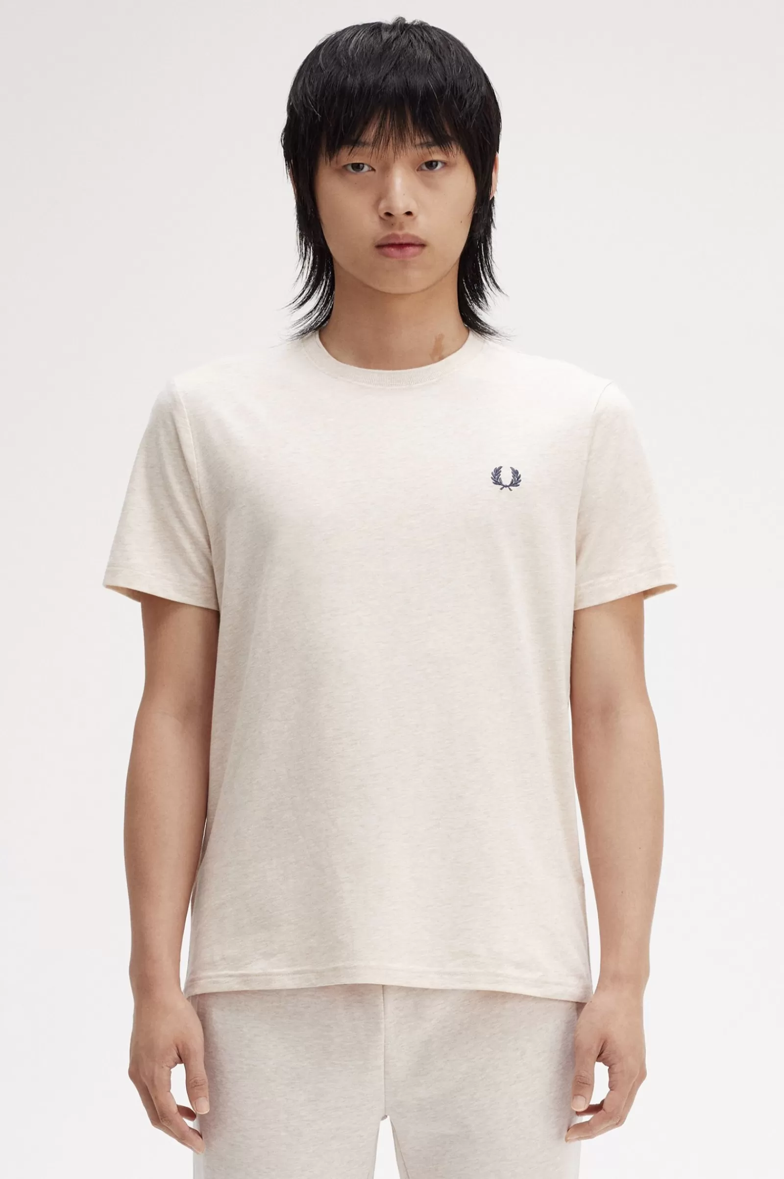 MULHER Fred Perry T-shirt De Gola Redonda