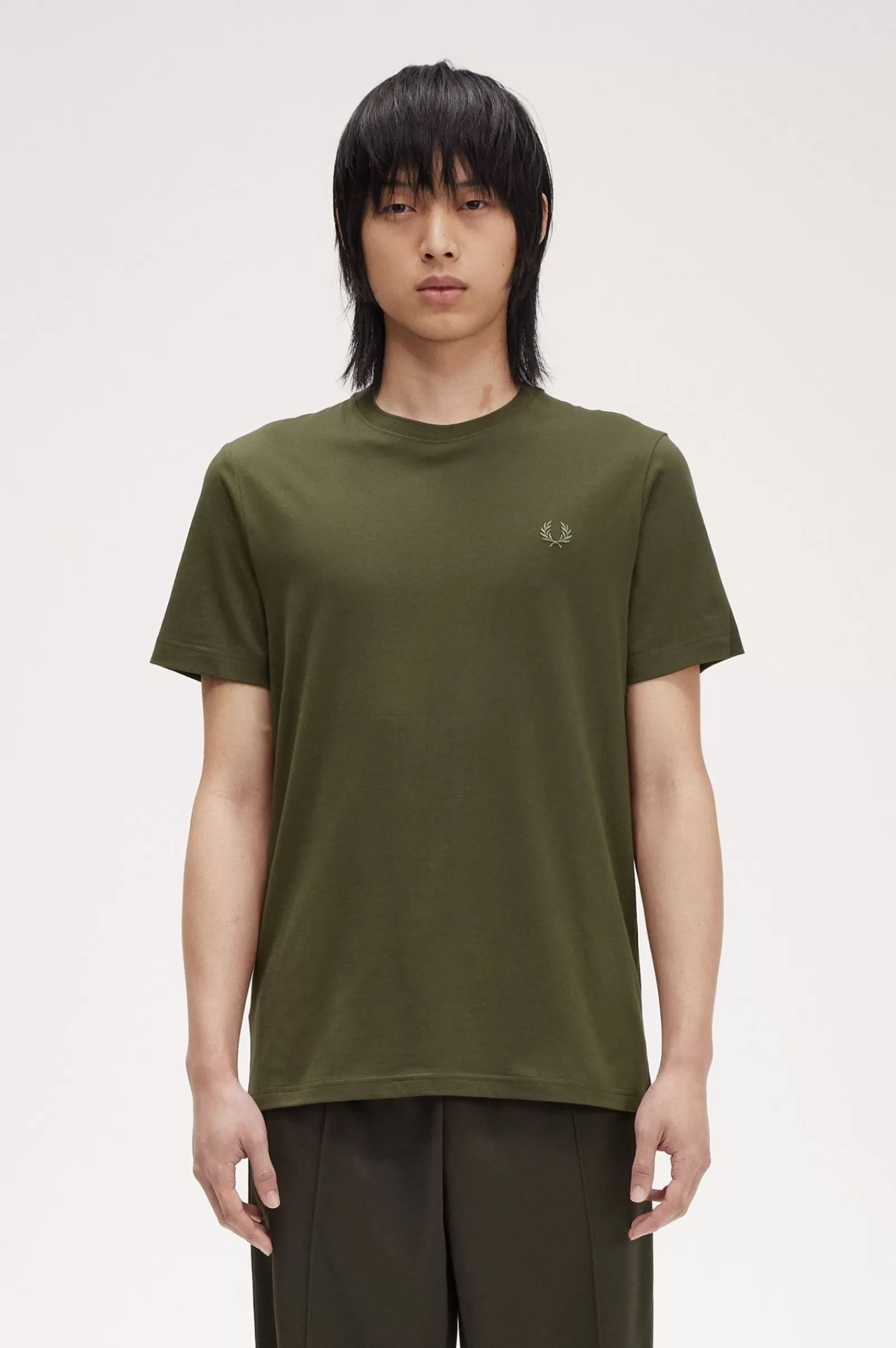 MULHER Fred Perry T-shirt De Gola Redonda