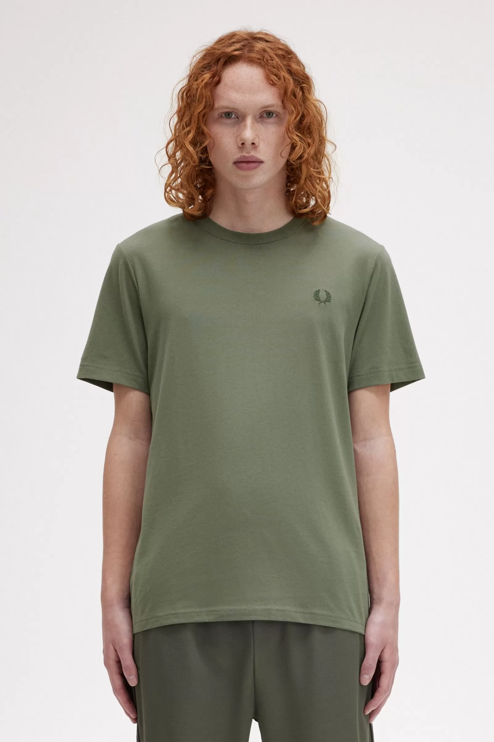 MULHER Fred Perry T-shirt De Gola Redonda