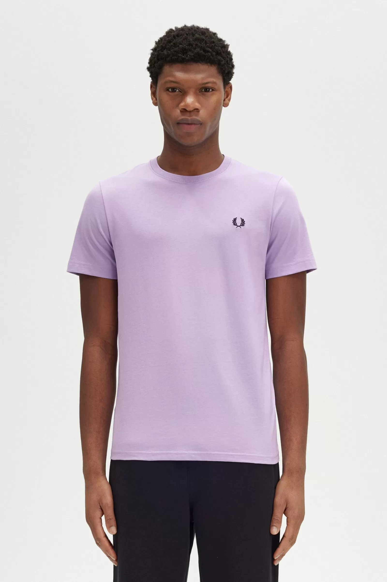 MULHER Fred Perry T-shirt De Gola Redonda