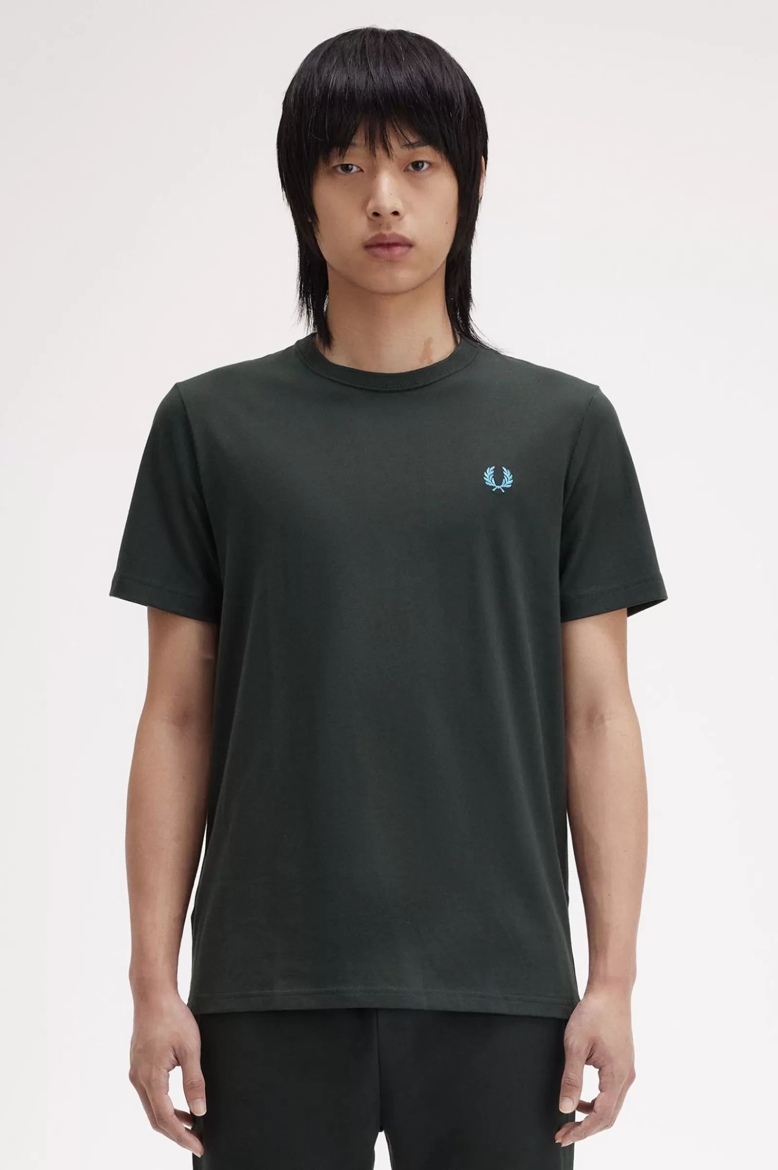 MULHER Fred Perry T-shirt De Gola Redonda