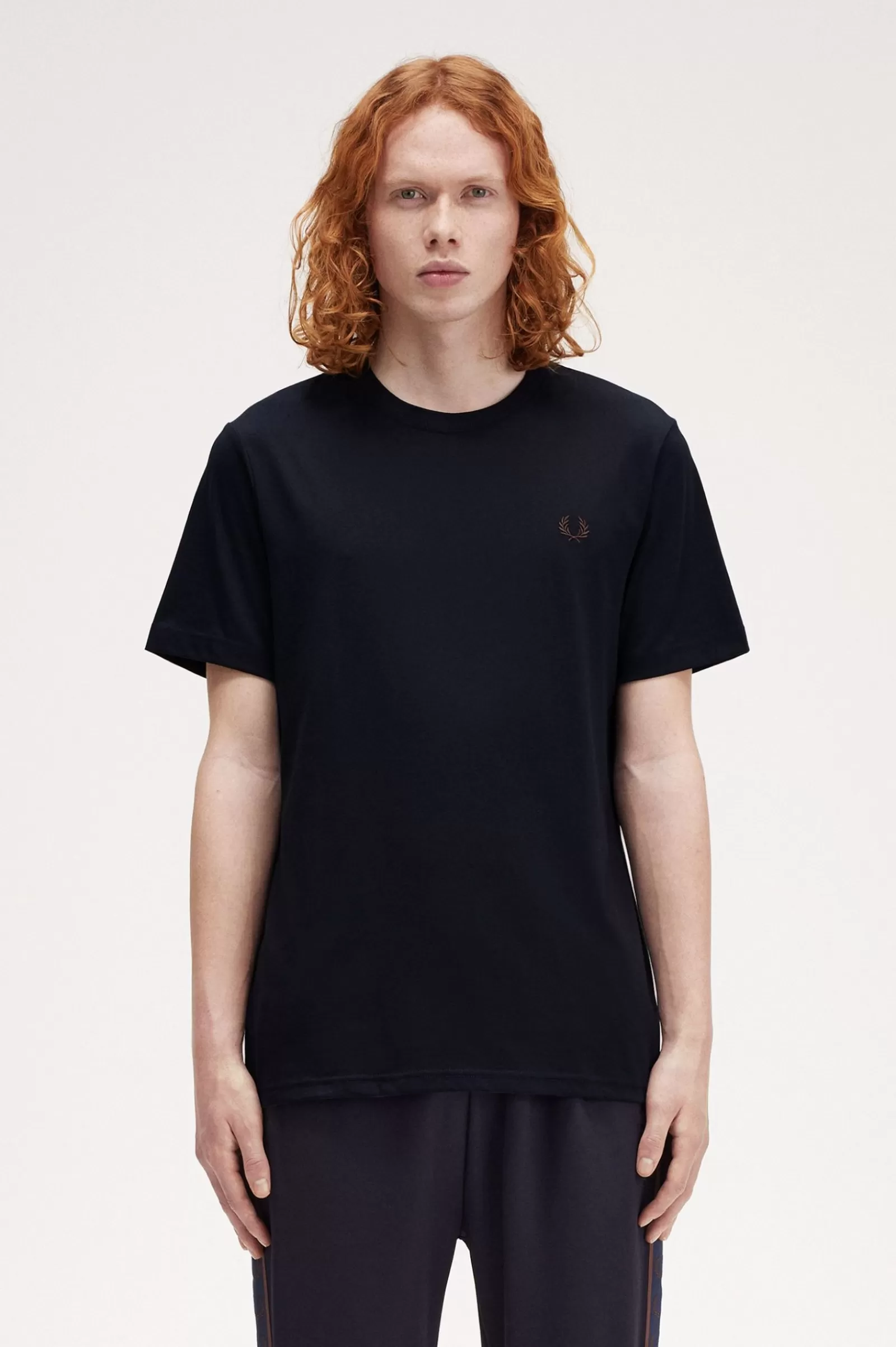 MULHER Fred Perry T-shirt De Gola Redonda