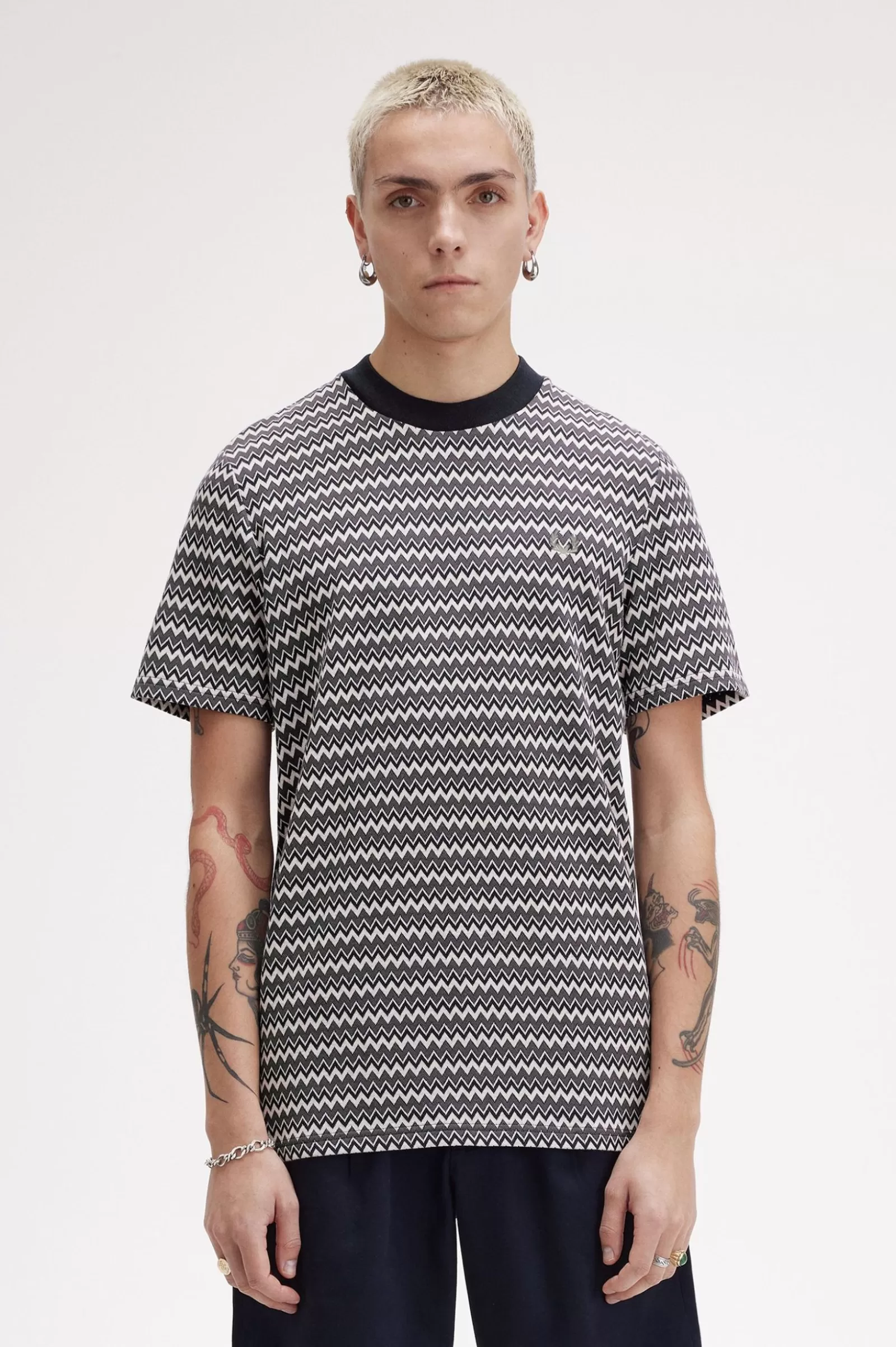 MULHER Fred Perry T-shirt Em Jacquard