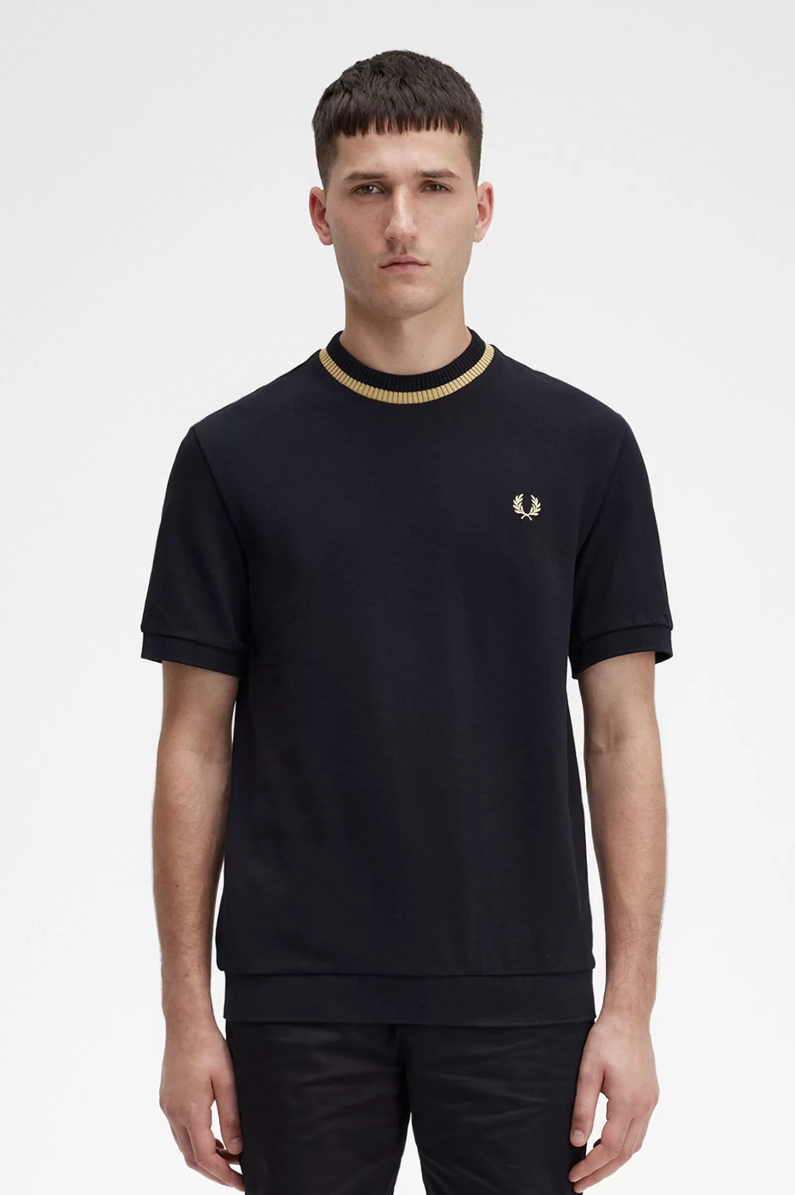 MULHER Fred Perry T-shirt Em Piqué Com Gola Redonda