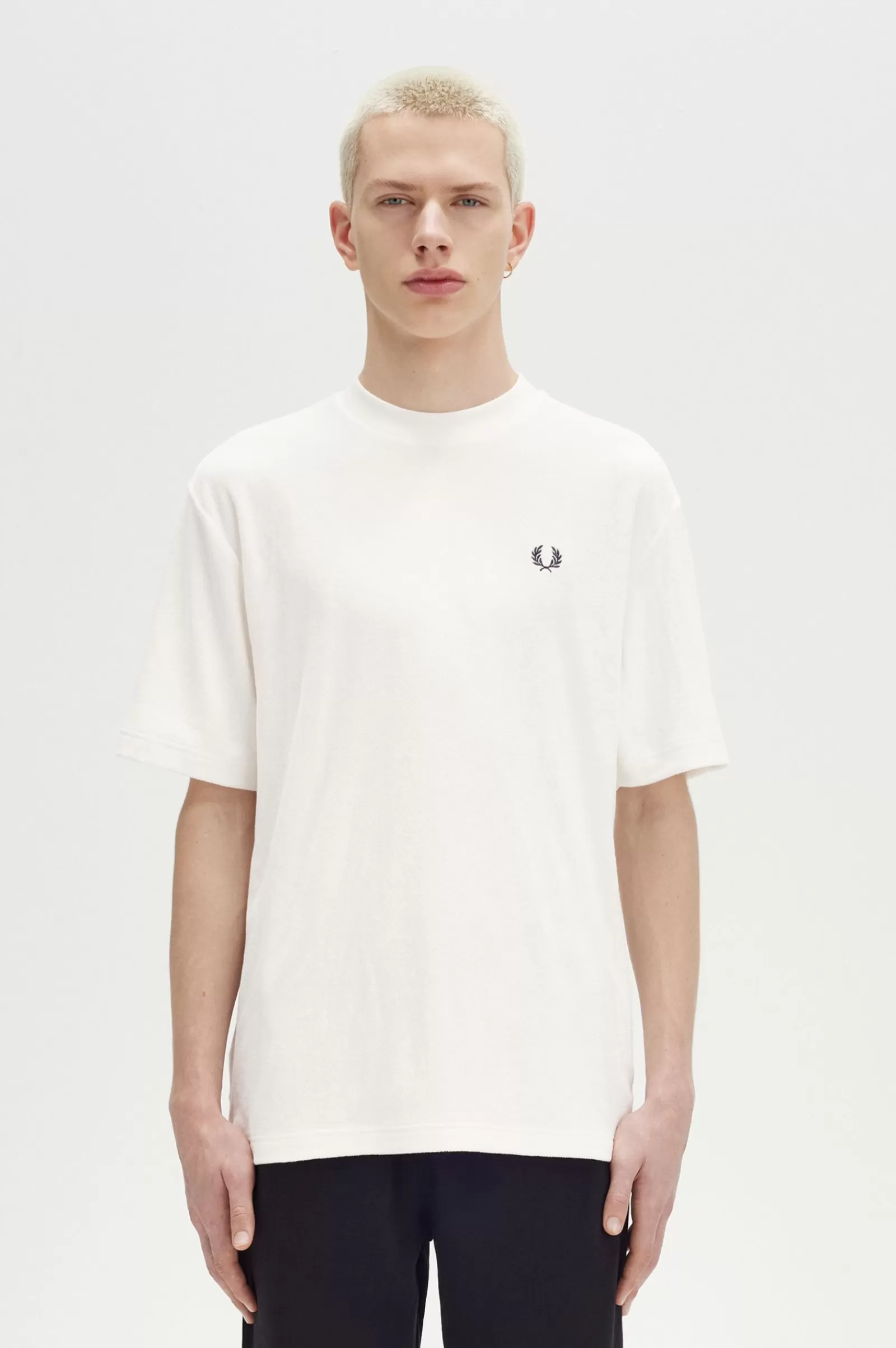 MULHER Fred Perry T-shirt Em Tecido Turco De Corte Largo