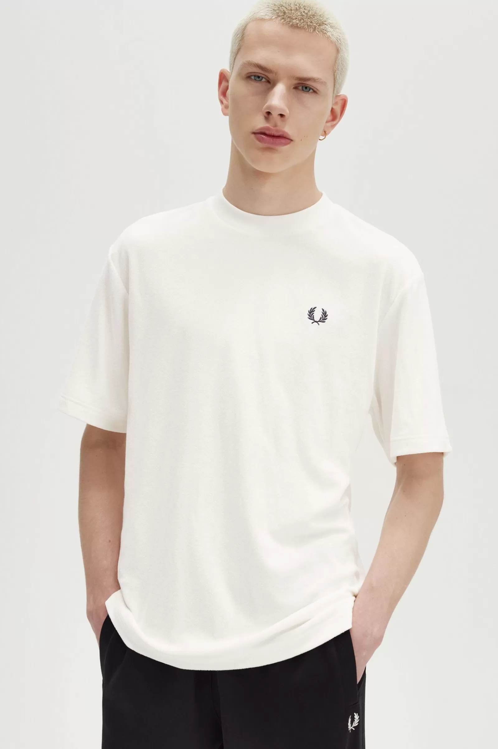 MULHER Fred Perry T-shirt Em Tecido Turco De Corte Largo