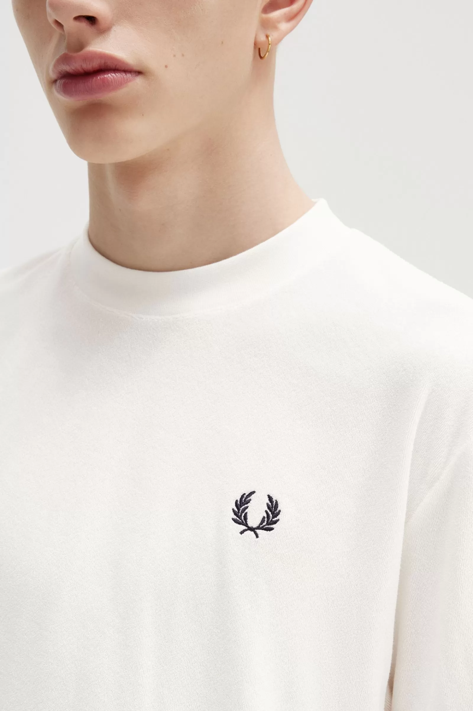 MULHER Fred Perry T-shirt Em Tecido Turco De Corte Largo