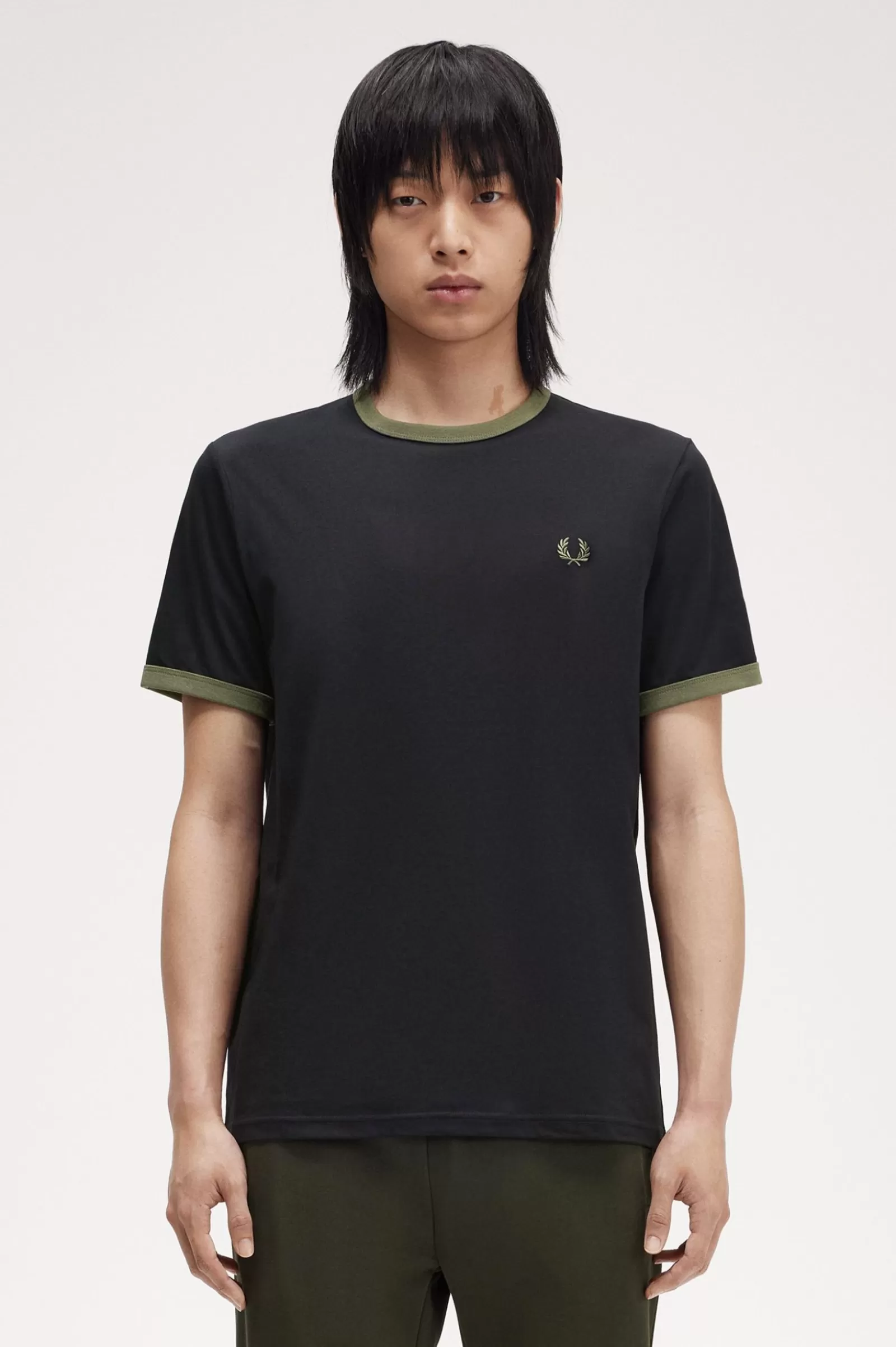 MULHER Fred Perry T-shirt Ringer